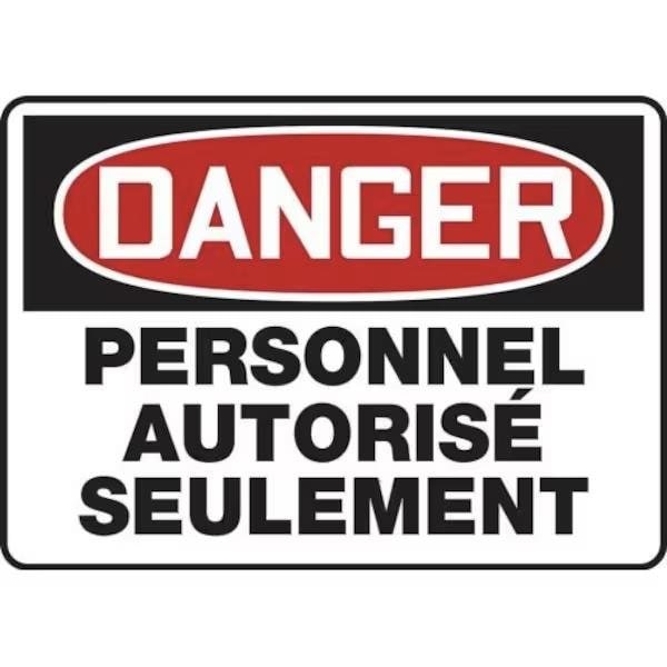 Accuform OSHA DANGER SAFETY SIGN AUTHORIZED FRMADM108XP FRMADM108XP - main